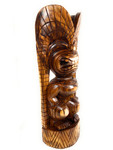 Exquisite Traditional Kuka Ilimoku Tiki 41 inch w/ Tribal Design - Hawaii Museum | #yuy3802100nat