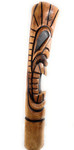 Pohaku Tiki Statue 60 inch Deep Carving - Burnt Finish Outdoor Tiki | #lbj3047150b