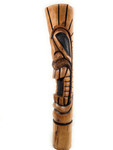 Pohaku Tiki Statue 60 inch Deep Carving - Burnt Finish Outdoor Tiki | #lbj3047150b