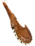 Fijian Ceremonial Artifact Hand Club 24 in Tribal Carving 13 Bull Teeth | #bla606660st