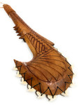 Fijian Ceremonial Artifact Hand Club 24 in Tribal Carving 13 Bull Teeth | #bla606660st