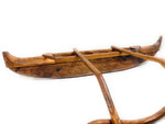 Outrigger Canoe 48 inch Tapa Carving Acacia Koa with Stand Architectural Decor | #yuy3818120