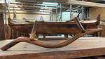 Outrigger Canoe 48 inch Tapa Carving Acacia Koa with Stand Architectural Decor | #yuy3818120