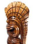 Sovereign Traditional Kuka Ilimoku Tiki 41 inch w/ Tribal Design - Hawaii Museum | #yuy3802100nat2