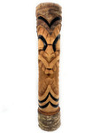 Limited Edition Kanaloa w/ Bark Tiki Statue 40" Burnt Finish - Outdoor Pool Decor | #lbj3053100tl