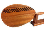 Trophy Koa paddle 24 inch Etched Tribal Design w/ stand -Made in Hawaii | #koa7022g