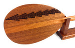 Trophy Koa paddle 24 inch Etched Tribal Design w/ stand -Made in Hawaii | #koa7022h