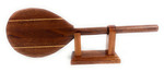 Trophy Koa paddle 18" Double Maple Stringers with stand - Desktop Home Office Decor | #koa777ck3