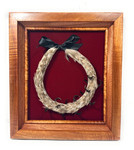 Feather Lei Natural Goose with Dove Tail in Premium Solid Koa Shadow box  15 in X 17 in - Made In Hawaii | #koasb31