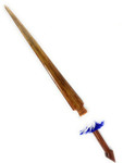 Koa Sword with Sailfish Bill 39 in - White/Blue Feathers Hawaiian Art | #koasw009