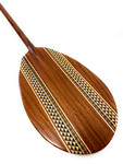 Outrigger Koa Canoe Paddle with Inlay 60 inch with Etching Steersman | #koam016tr