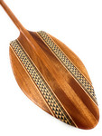 Alii Outrigger Koa Canoe Paddle with Inlay 60 inch Etched Steersman | #koam019tr