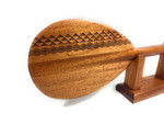 Trophy Koa paddle 18 inch Etched Tribal Design with stand | #koa777tr01