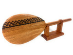Trophy Koa paddle 18 inch Etched Tribal Design with stand | #koa777tr01