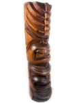 Thick Premium  Love & Prosperity Tiki Totem 48 in X 14 in - Acacia Koa - Hawaii Museum | #yuy3811120