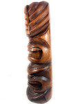 Thick Premium  Love & Prosperity Tiki Totem 48 in X 14 in - Acacia Koa - Hawaii Museum | #yuy3811120