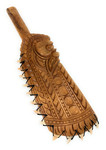 Tiki Paddle Fijian Club 16 inch w/ Teeth - Decorative Club | #bla604840st