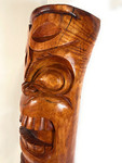 Love & Strength Thick Tiki Totem 48 in X 13 in - Deep Carving - Hawaii Museum | #yuy3807120