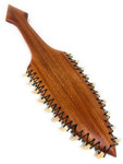 Hawaiian Koa Lei O Mano 21 inch  Fossilized Shark Teeth with Diamond Tip | #koa15952