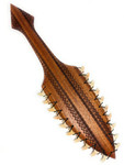 Koa Lei O Mano 21 inch  Prehistoric Shark Teeth Custom Etching with Diamond Tip | #koa15956