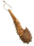 Ceremonial Artifact Fijian Club 16 in with 13 Fossil Shark Teeth | #bla606640fst