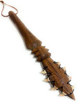 Spear Ihe Decorative Fijian Artifact Club 16 inch w/ Fossil Shark Teeth | #bla606440fst