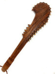 Fijian Artifact Dancing Knife 24 inch w/ 21 Fossil Shark Teeth | #bla606660fst