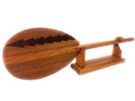 Trophy Koa paddle 24 inch Etched Tribal Design w/ stand -Made in Hawaii | #koa7022ha