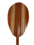 Koa Canoe Paddle with Inlay 60 inch with Etching Mano Aumakua Steersman | #koam020tr