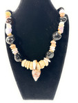 Puka Shell Necklace with Kukui Nut and ratcone, 14 in w/ Penniform Cone | #pn015