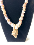 Puka Shell Necklace 12 in w/ Nicobar Triton Pendant - Made in Hawaii | #pn028