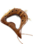 Alii Koa Hawaiian Artifact 6 in X 6 in with Authentic Teeth | #koa4101j