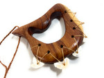 Alii Koa Hawaiian Artifact 6 in X 6 in with Authentic Teeth | #koa4101j