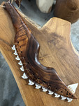 Pahoa Premium Curly Koa Lei O Mano 23 inch Large Tiger Shark Teeth| #koacust008