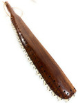 Premium AAA Curly Koa Pahoa Lei O Mano 30 inch 28 Large Tiger Shark Teeth | #koacust010
