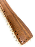 Premium AAA Curly Koa Pahoa Lei O Mano 31 inch 23 Large Tiger Shark Teeth | #koacust012