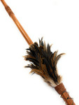 Ihe Koa Spear 60 inch w/ 12 Shark Teeth & Brown Feathers | #koa37l