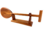 Trophy Koa paddle 24 inch T-handle with custom stand | #koa888st24j