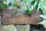 Wooden "Aloha" Tiki Sign - 20 inch - Hand Carved | #DPT507450