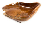 Rustic Wooden Bowl 11"X9"X3" Teak Root | #HWA134