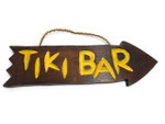 Tiki Bar Arrow Driftwood Sign 12" - Tropical Decor | #Dpt528430