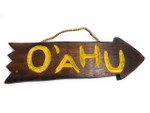 Oahu Arrow Driftwood Sign 12" - Tropical Decor | #dpt529030