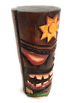 Tiki Totem 6" w/ Sunny Hawaii - Hand Carved & Painted | #dpt535815c