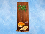 Palm Tree & Seashells Relief 20" X 8" - Wall Art Wood Panel | #dpt516050