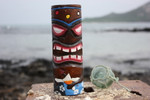 Tiki Totem 8" w/ Mai Tai Cocktail - Hand Carved & Painted | #dpt535820g