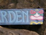 Garden Sign 40" w/ Love & Prosperity Tikis | #dpt5038100