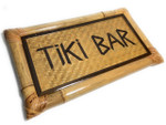 Tiki Bar bamboo Sign 22 in X 12 in - Tropical Decor | #bag1500755