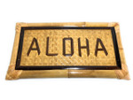 Aloha Bamboo Sign 22" X 12" - Tropical Decor | #bag1500955