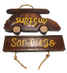 Surf's Up, San Diego Woody Car Sign 10" - Surf Decor | #dpt535325