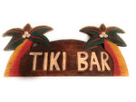 Tiki Bar Sign w/ Palm Trees 14" - Island Style | #bag1501940